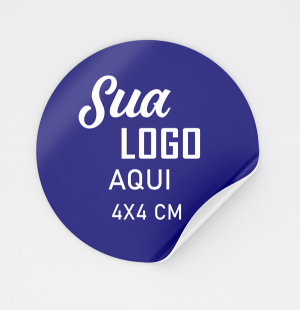 ETIQUETA ADESIVA 4X4CM Vinil Leitoso 4x4 4x0 Brilho Meio Corte 